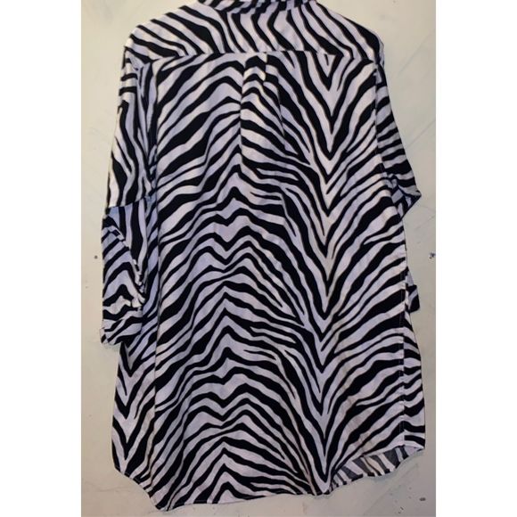 Lauren Ralph Lauren pajamas women’s XL monogram long sleeve zebra button sleep s - Picture 7 of 8